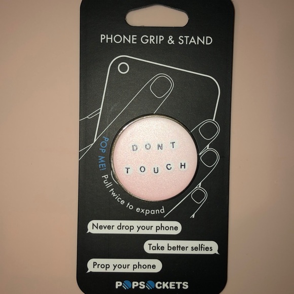 “Don’t Touch” light pink popsocket! - Picture 1 of 2
